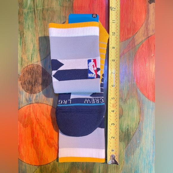Stance Fusion Basketball Fit No 559 NBA Indiana Pacers Crew Socks Large 9-12 NEW - Picture 7 of 8